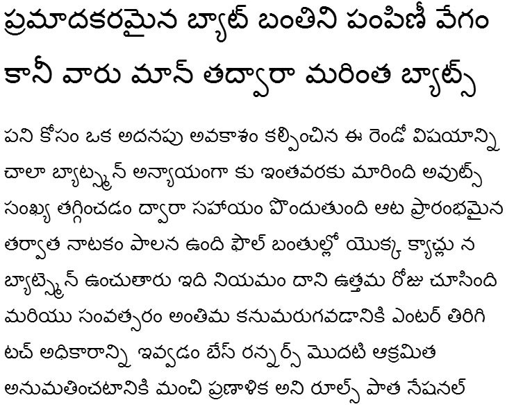 The World Is Yours Bold Telugu Font